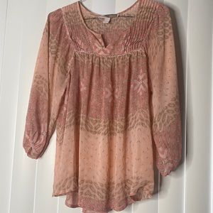 Pink long sleeve blouse